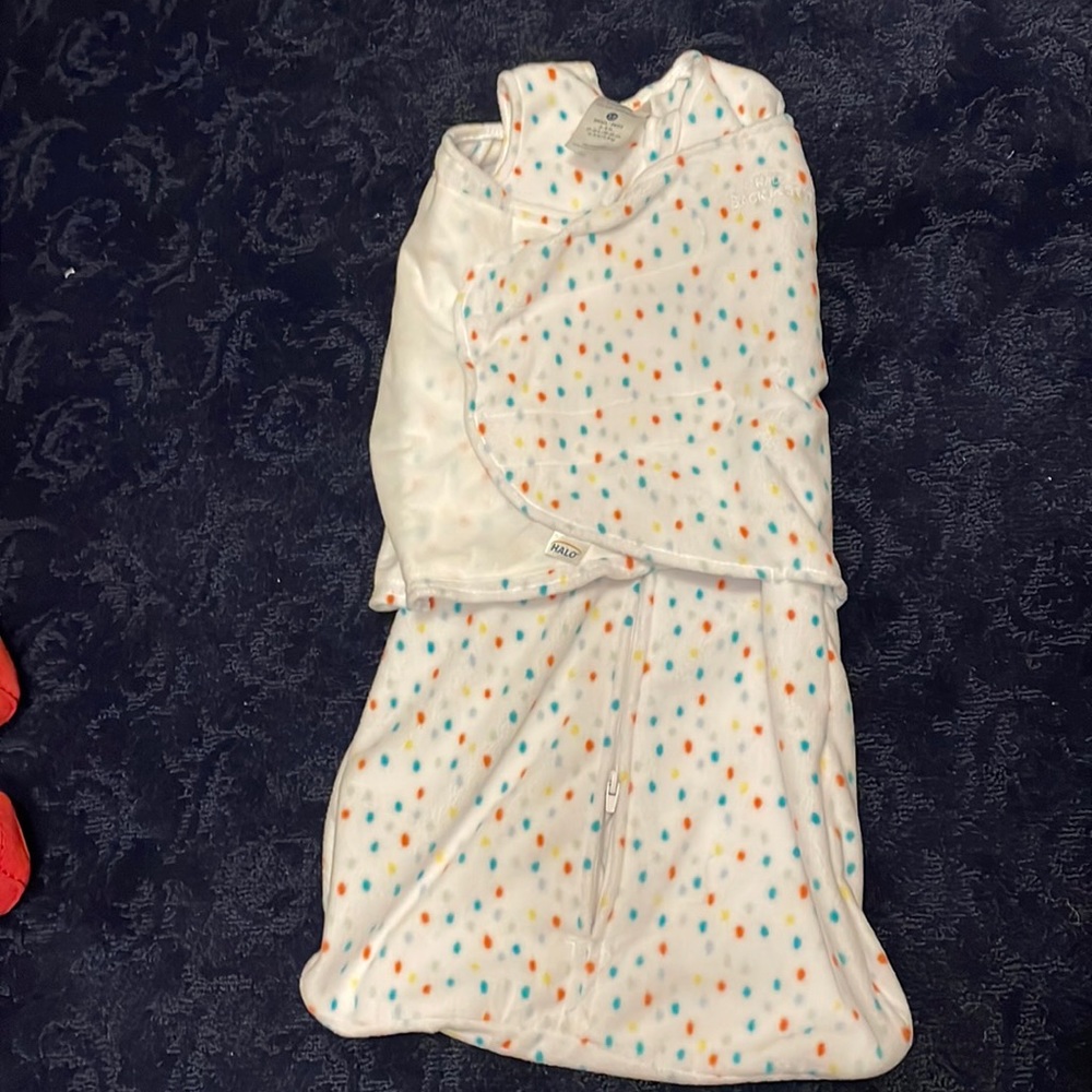 Halo micro fleece swaddle.